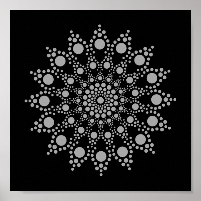 Unique Abstract Art Mandala Template Poster (Front)