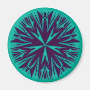 Unique Abstract Art Round Magnet