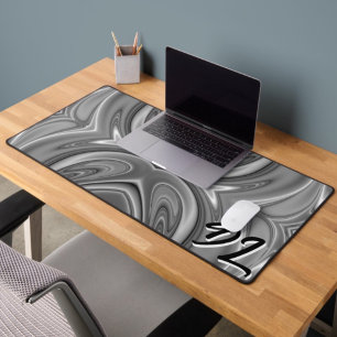 Unique Abstract B&W  Marble Liquid  Desk Mat