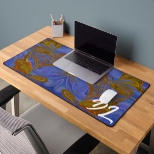 Unique Abstract Colourful Marble Liquid Desk Mat