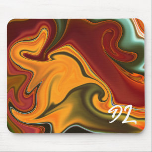 Unique Abstract Colourful Marble Liquid  Mousepad