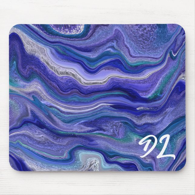 Unique Abstract Colourful Marble Liquid  Mousepad (Front)