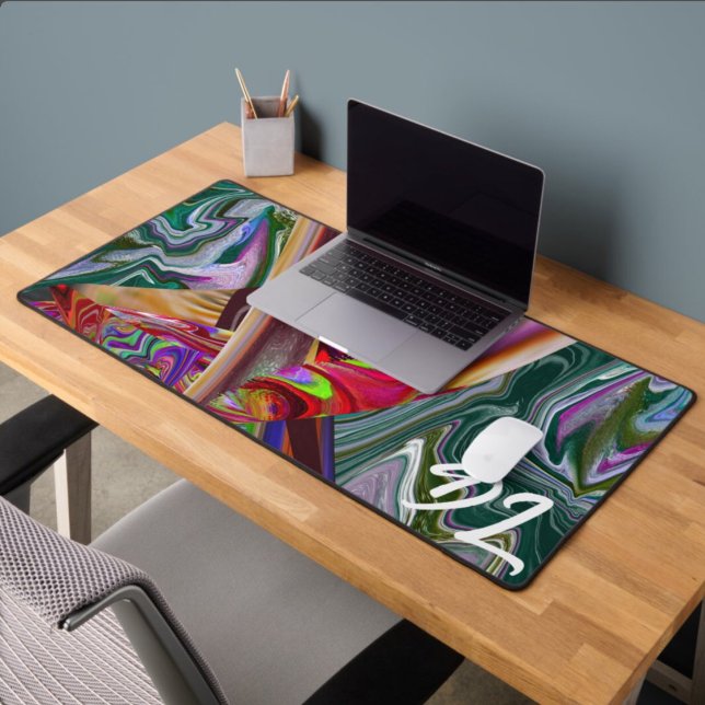 Unique Abstract Colourful Marble Liquid  Mousepad Desk Mat (Creator Uploaded)
