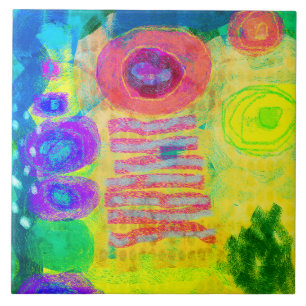 Unique Abstract Digital Painting Tile