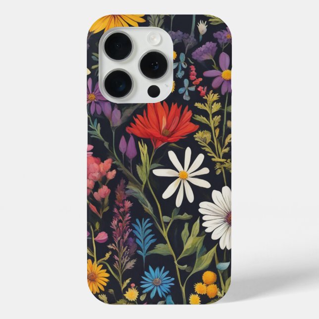 Unique Abstract Floral - Phone 15 Pro Cases (Back)