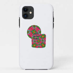 Unique Abstract Flowers Pattern iPhone 11 Case