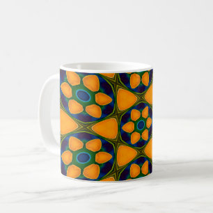 Unique Abstract Flowers Pattern Coffee Mug