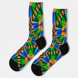 Unique Abstract Flowers Pattern Socks