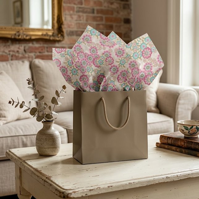 Unique Abstract Japanese Flowers Art Pattern Tissue Paper (Creator Uploaded)