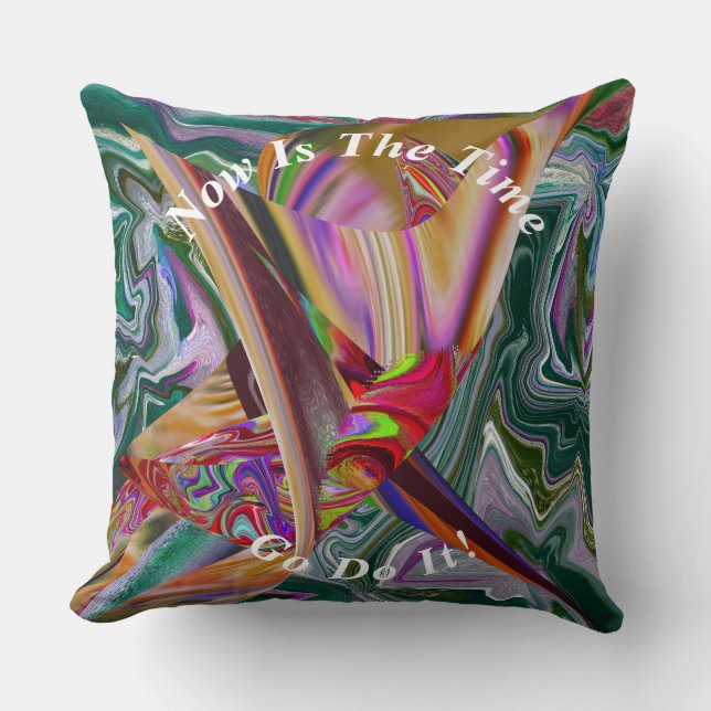 Unique Abstract Marble Liquified  Throw Pillow (Front)
