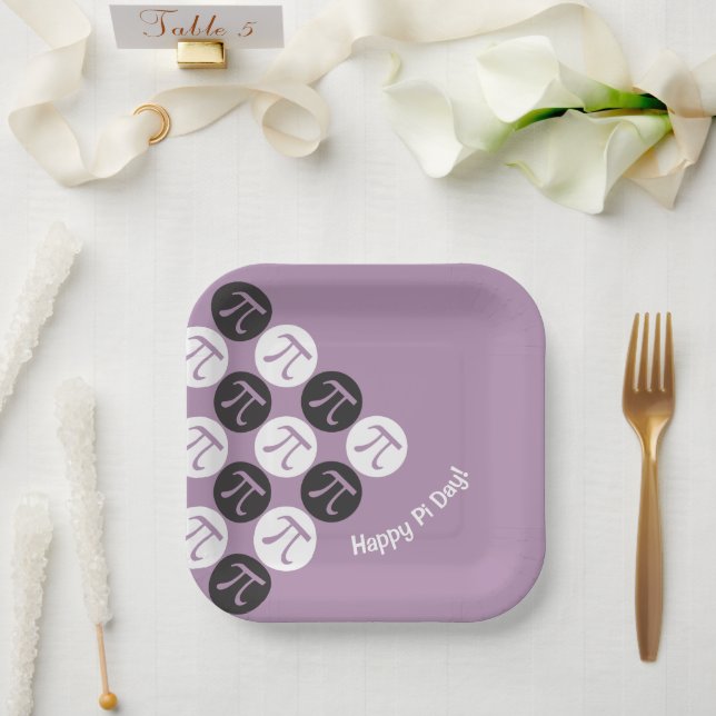 Unique Abstract Pi Paper Plate (Wedding)