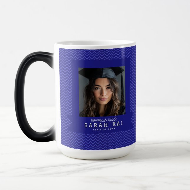 Unique Abstract Print Certified Engineer Magic Mug (Left)