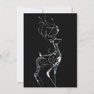 Unique Abstract Reindeer Christmas Cards