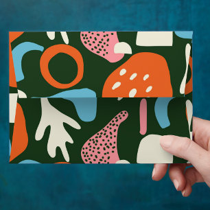 Unique Abstract Retro Colourful Shapes Pattern Envelope