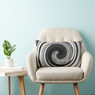 unique abstract swirls original modern art design lumbar pillow