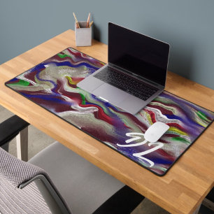 Unique Abstrait en marbre coloré Liquide Mousepad