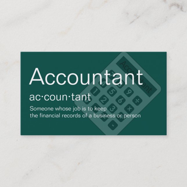 Unique Accountant Business Cards (Front)
