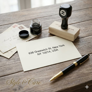 Unique Address Wood Art Stamps for Envelopes