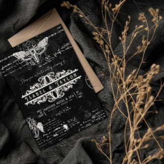Unique Alchemy Gothic Wedding Invitation