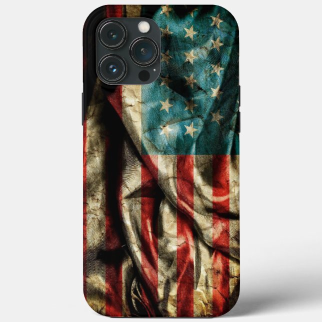 Unique American Flag iPhone 13 Pro Max Coque (Verso)