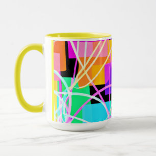 Unique And Colourful Neon Patterns Art Mug