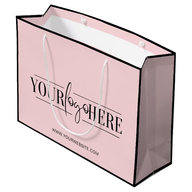 Unique and modern logo boutique shopping bag (Back Angled)