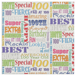 Unique And Special 100th Birthday Party Gifts Fabric