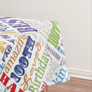 Unique And Special 100th Birthday Party Gifts Tablecloth