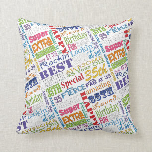 Unique And Special 35th Birthday Party Gifts Throw Pillow