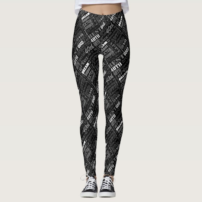 Unique And Special 40th Birthday Party Gifts Leggings (Front)