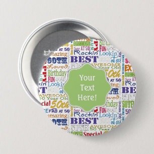 Unique And Special 50th Birthday Party Gifts 3 Inch Round Button