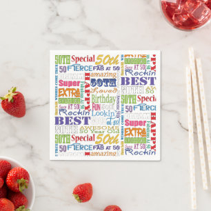 Unique And Special 50th Birthday Party Gifts Napkin