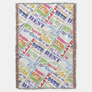 Unique And Special 50th Birthday Party Gifts Throw Blanket