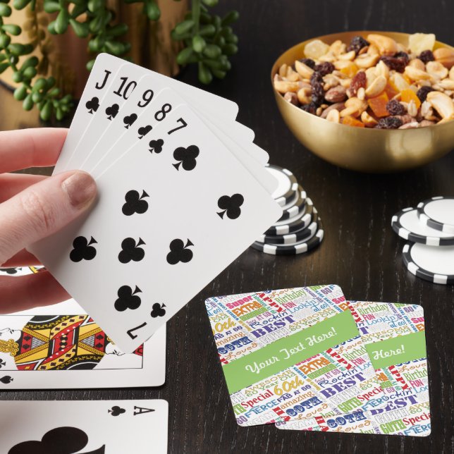 Unique And Special 60th Birthday Party Gifts Playing Cards (In Situ)