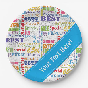 Unique And Special 65th Birthday Party Gifts Paper Plate