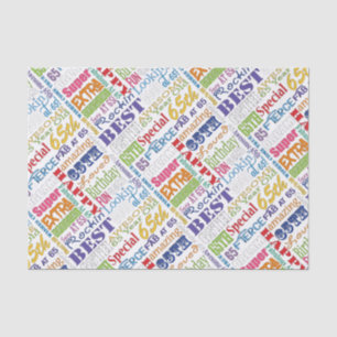 Unique And Special 65th Birthday Party Gifts Tissue Paper