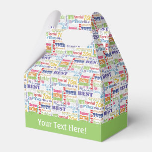 Unique And Special 70th Birthday Party Gifts Favor Box