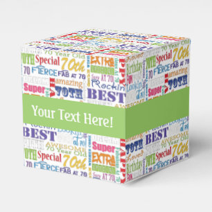Unique And Special 70th Birthday Party Gifts Favor Box