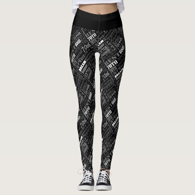 Unique And Special 70th Birthday Party Gifts Leggings (Front)