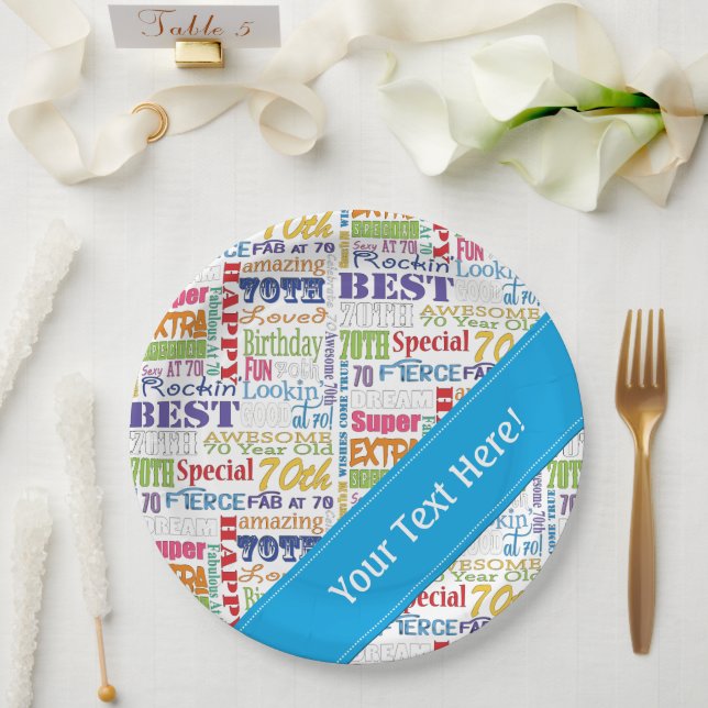 Unique And Special 70th Birthday Party Gifts Paper Plate (Wedding)