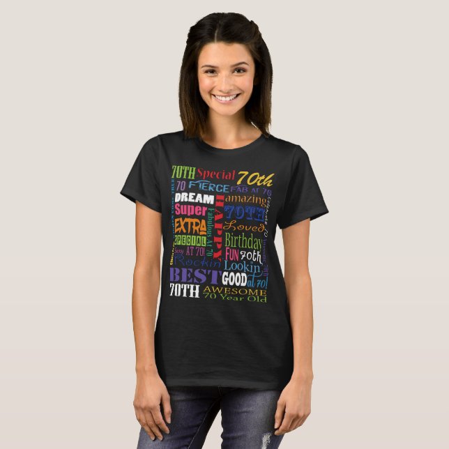 Unique And Special 70th Birthday Party Gifts T-Shirt (Front Full)