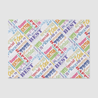 Unique And Special 70th Birthday Party Gifts Tissue Paper