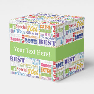 Unique And Special 80th Birthday Party Gifts Favor Box