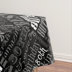 Unique And Special 80th Birthday Party Gifts Tablecloth
