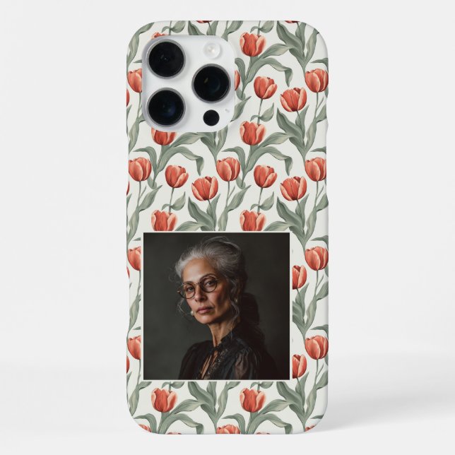 Unique Anniversary Gift Tulip Custom  iPhone Case (Back)