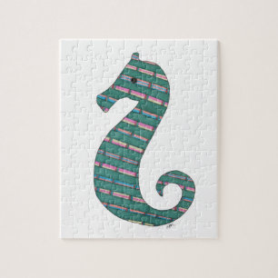 Unique Art Puzzle - Seahorse #1 - Erin Brie Art