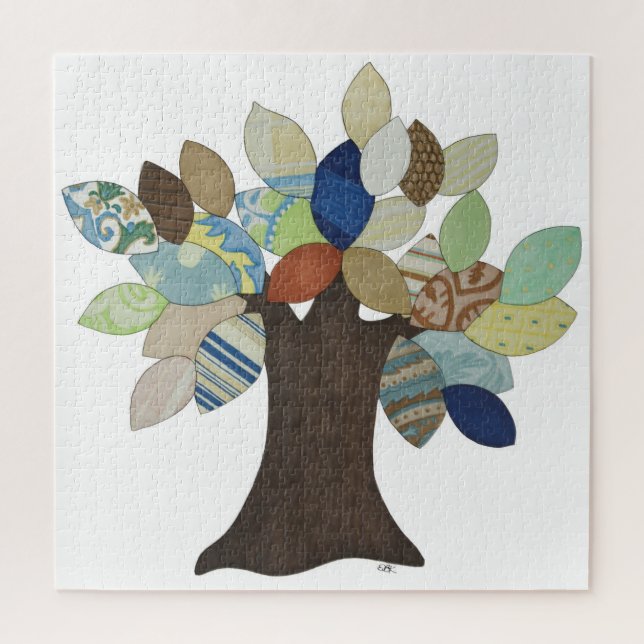 Unique Art Puzzle - Silver Tree - Erin Brie Art (Vertical)