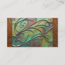 Unique artisan patina look Carte de visite
