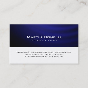 Unique artistic blue white contemporary trendy business card