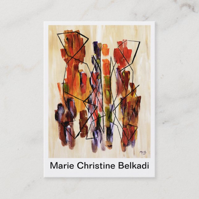 Unique Artistic Business Card for Fine Art Artists (Front)